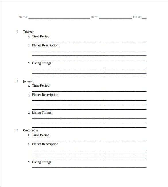 Blank Sermon Outline Template Powerpoint Outline for Research Paper