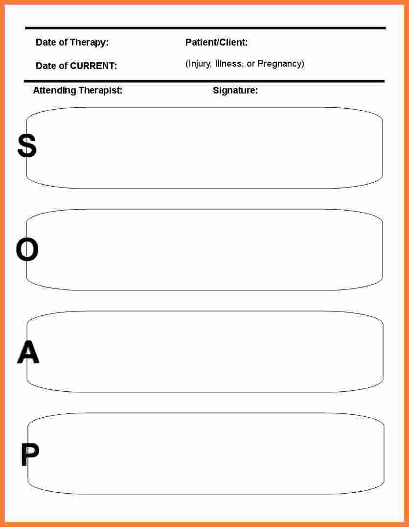 Blank soap Note Template 9 soap Notes Template