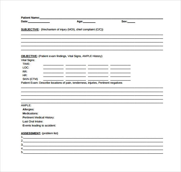 Blank soap Note Template soap Note Template 10 Download Free Documents In Pdf Word