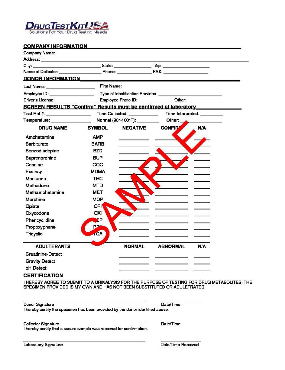 Blank Std Test Results form Negative Std Test Results form 2015 forms 7013