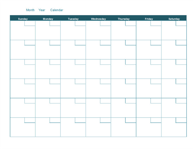 Blank Weekly Calendar Template Blank Monthly Calendar