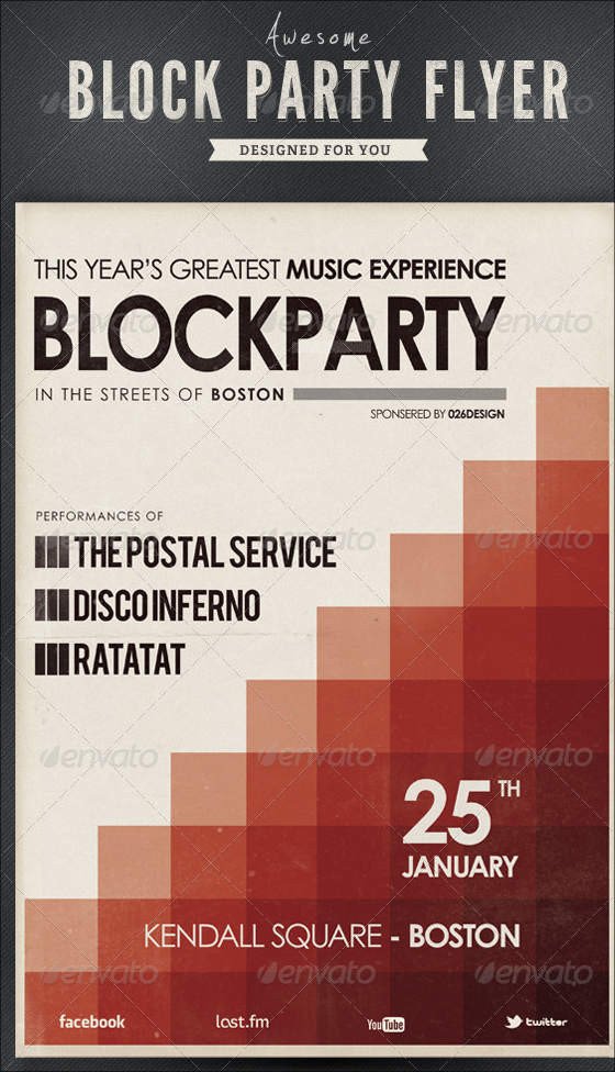 Block Party Flyer Templates 18 Amazing Block Party Flyer Designs Psd Ai Indesign