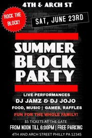 Block Party Flyer Templates Customizable Design Templates for Block Party