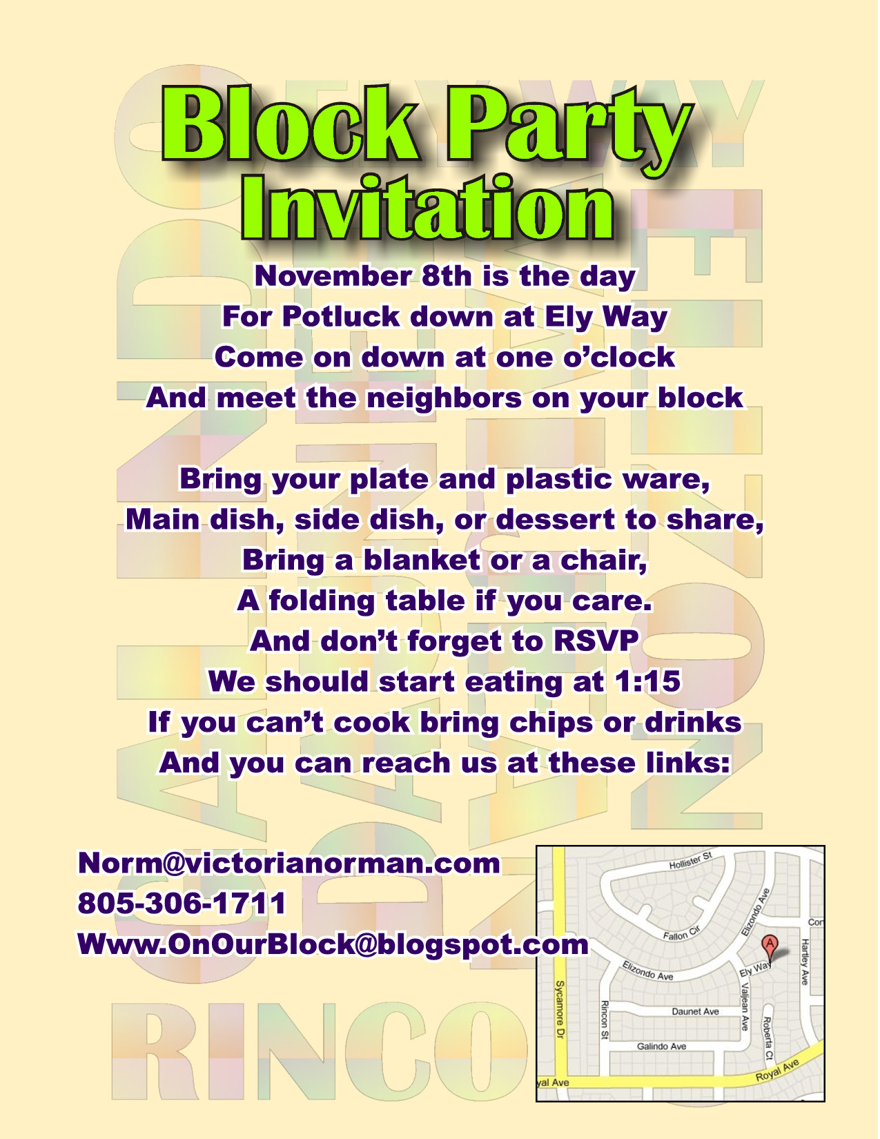 Block Party Invitation Template Block Party Invitations
