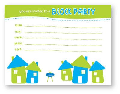 Block Party Invitation Template Design Paper N Ink Free Block Party Invite