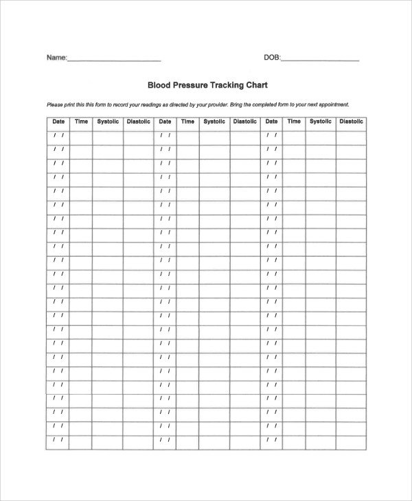Blood Pressure Tracking Chart Sample Blood Pressure Chart 9 Examples In Pdf Word