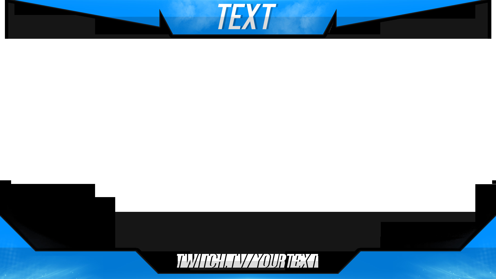 Blue Facecam Border 15 Twitch Stream Overlay Psd Twitch Stream