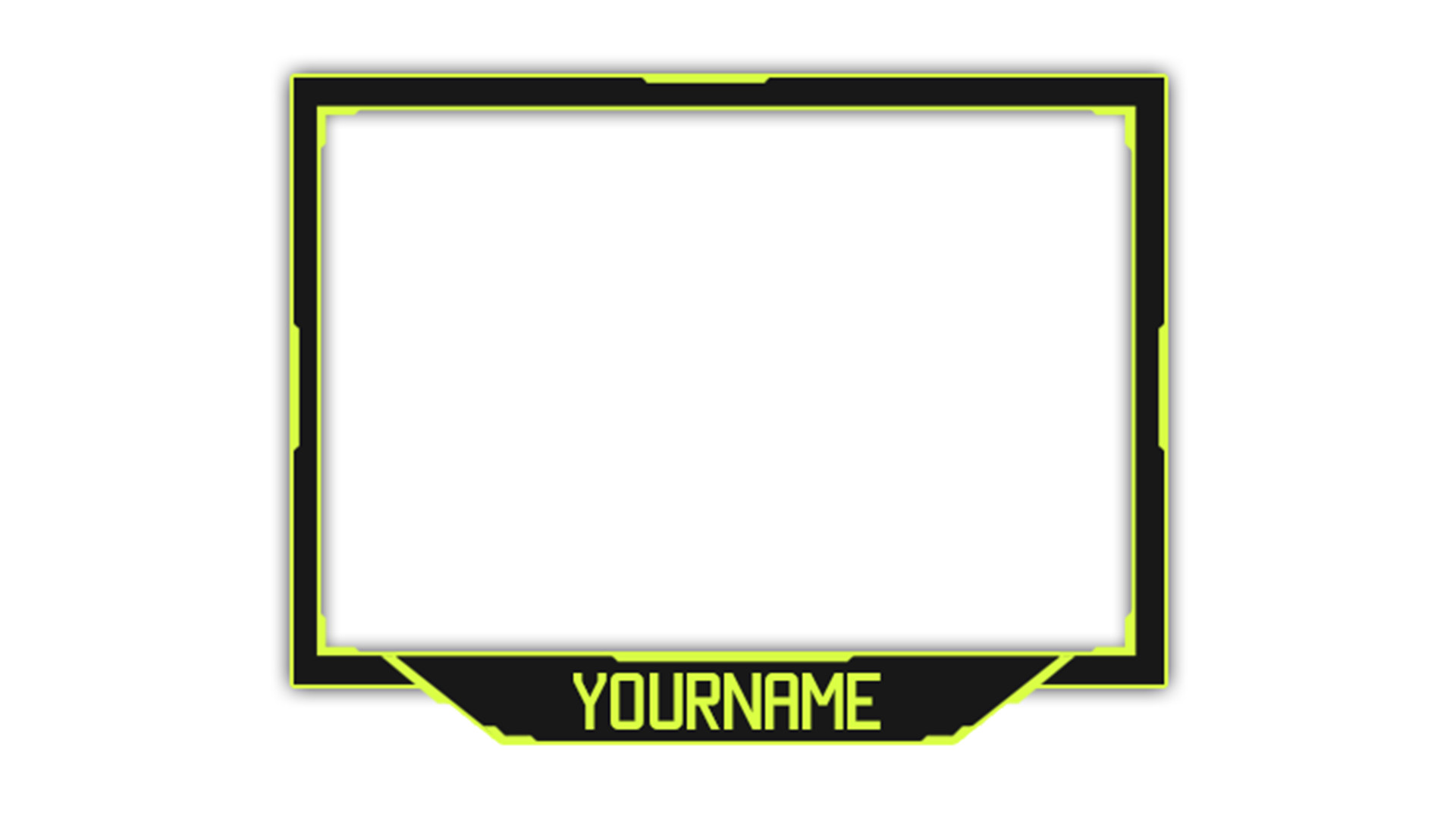 Blue Facecam Border 23 Of Blue and Facecam Over Template