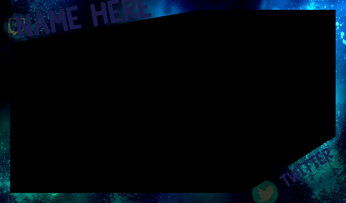 Blue Facecam Border Simple Twitch Border by Wombalar On Deviantart