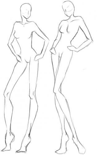 Body Template for Fashion Design Fashion Models Picture by Peach1244