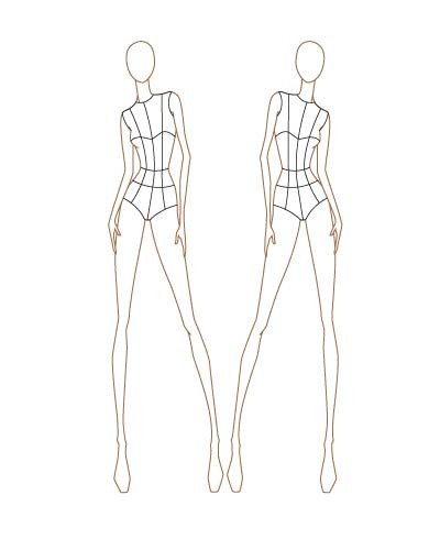Body Template for Fashion Design Fashion Sketch Templates