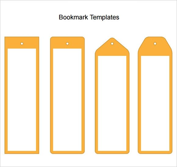 Bookmark Template for Word Sample Blank Bookmark 6 Documents In Pdf Word