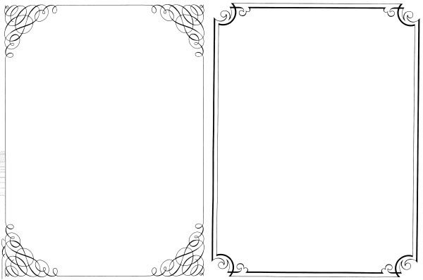Border Template for Word 200 Free Vintage ornaments Frames and Borders