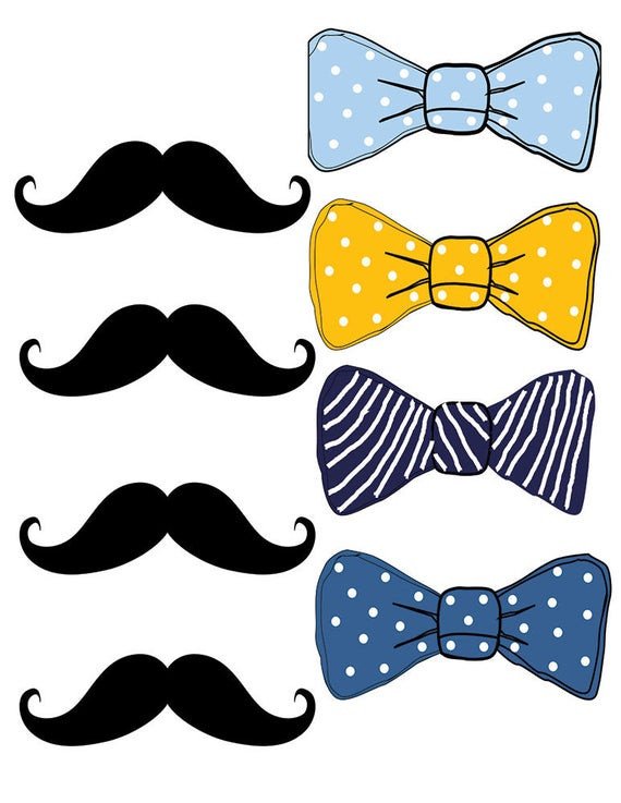 Bow Tie Cut Out Printable Bow Tie Printable Mustache Bow Tie Cut Outs Bow
