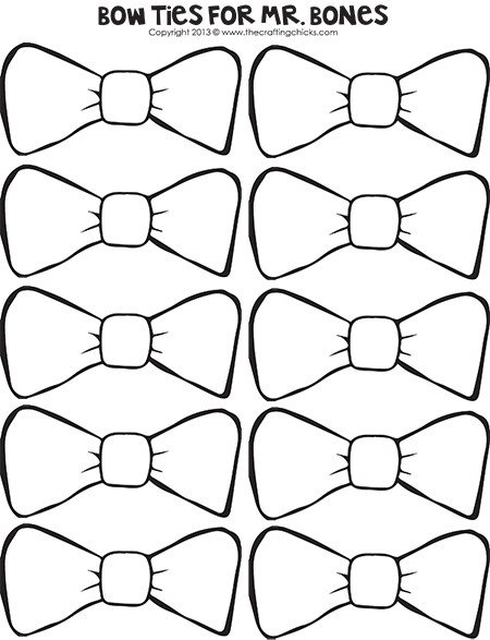 Bow Tie Template Printable Pin the Bow Tie On Mr Bones and 11 More Halloween
