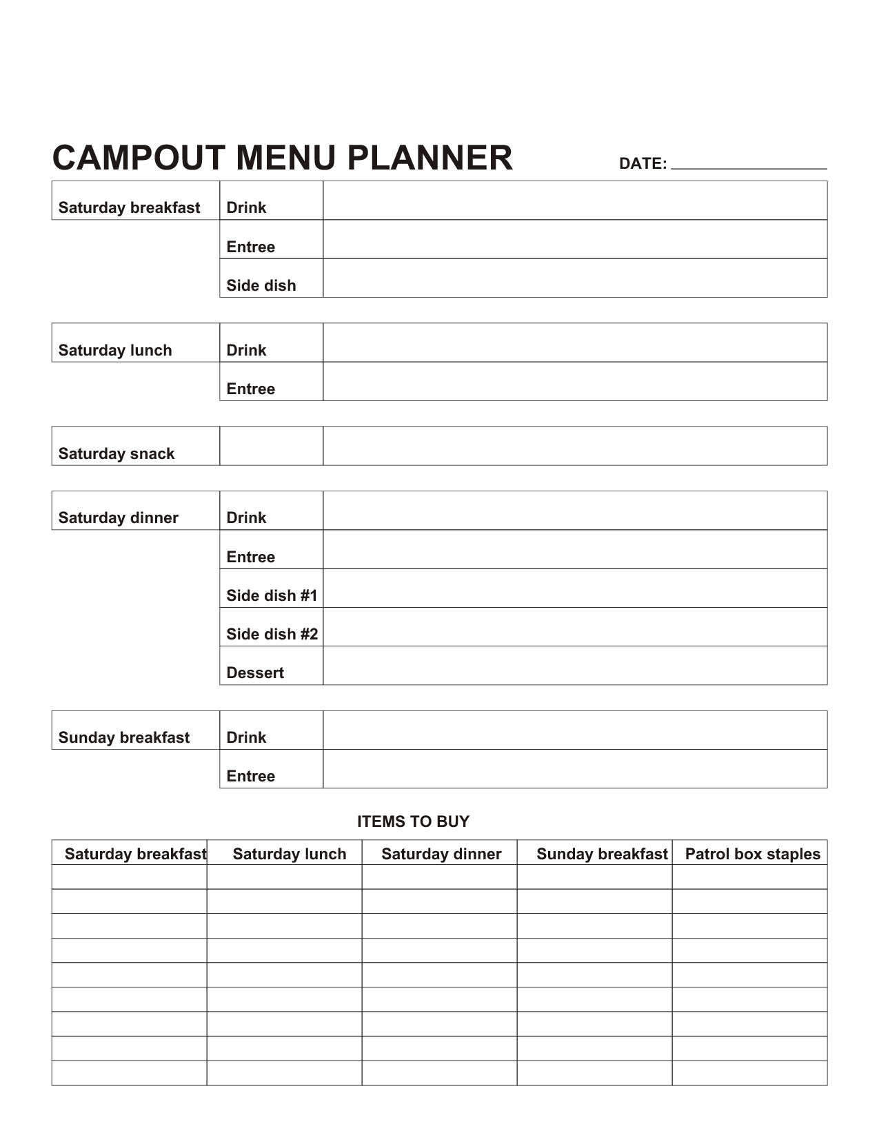 Boy Scout Meal Planning Template 10 Best Of Menu Planning Worksheet Pdf Diet Meal