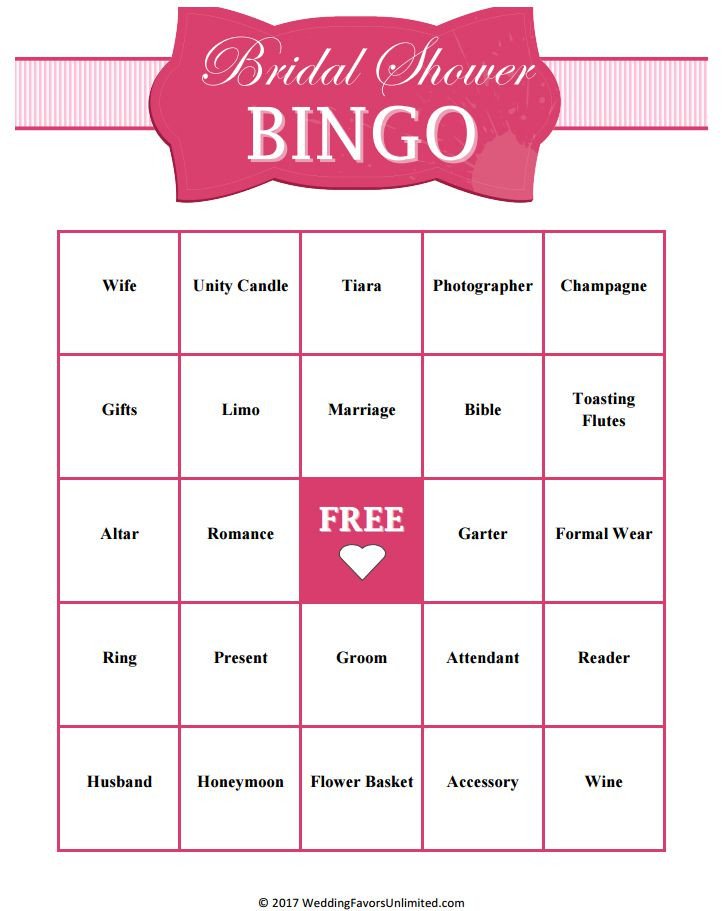 Bridal Bingo Free Template Blank 11 Free Printable Bridal Showers Bingo Cards