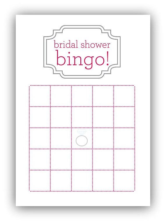 Bridal Shower Bingo Templates Bridal Shower Bingo Card by Gracefully Made Designs On