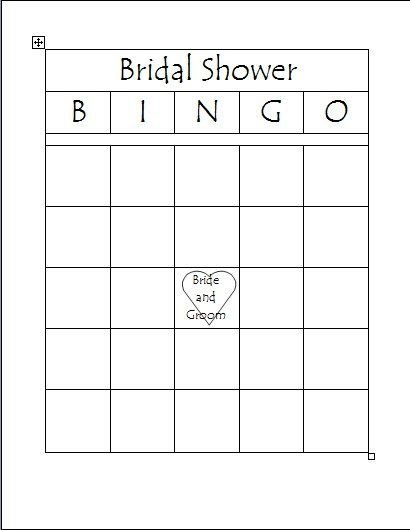 Bridal Shower Bingo Templates Free Printable Bridal Bingo Template