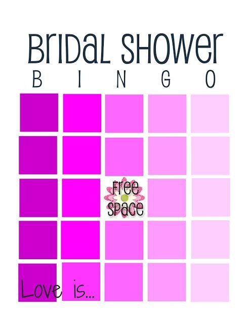 Bridal Shower Bingo Templates Love is Bridal Shower Bingo Free Printables