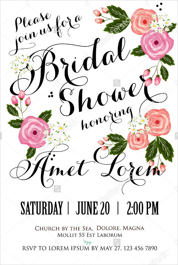 Bridal Shower Card Template 23 Bridal Shower Invitation Templates Psd Vector Eps