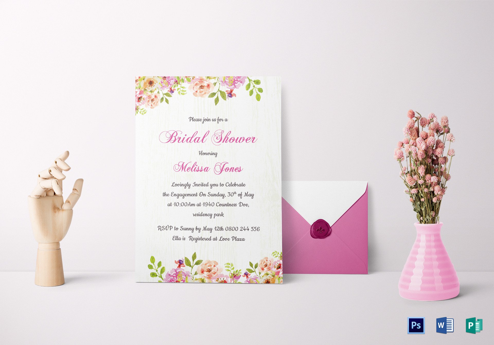 Bridal Shower Card Template Floral Bridal Shower Invitation Card Design Template In Bridal Shower Card Template Floral Bridal Shower Invitation Card Design Template In