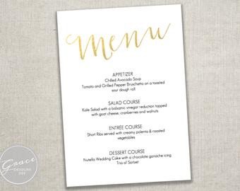 Bridal Shower Menu Template Bridal Shower Menu