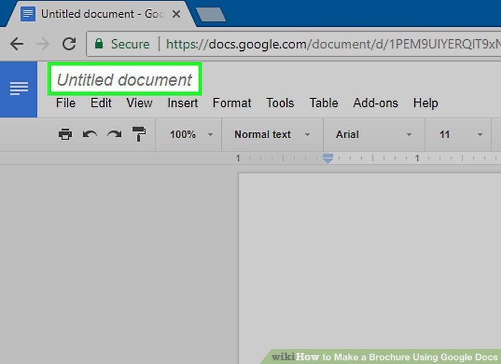 Brochure Template for Google Docs How to Make A Brochure Using Google Docs Wikihow