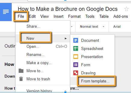 Brochure Template Google Doc How to Make A Brochure On Google Docs In Two Ways