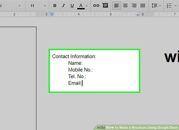 Brochure Templates for Google Docs How to Make A Brochure Using Google Docs Wikihow