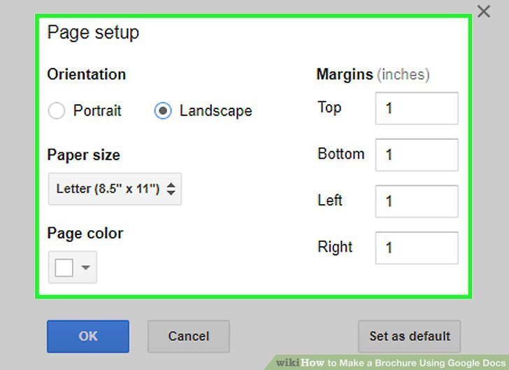 Brochure Templates for Google Docs How to Make A Brochure Using Google Docs Wikihow