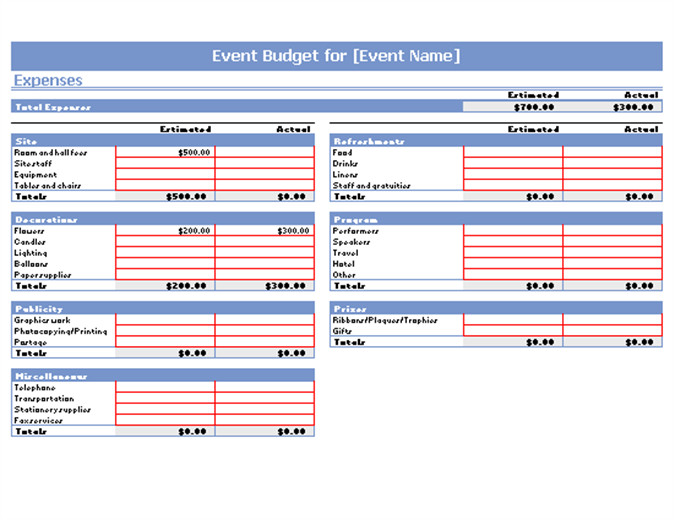 Budget Templates for Excel Bud S Fice