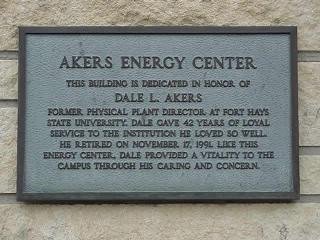 Building Dedication Plaque Wording Samples Akers Dedication Plaque fort Hays State University