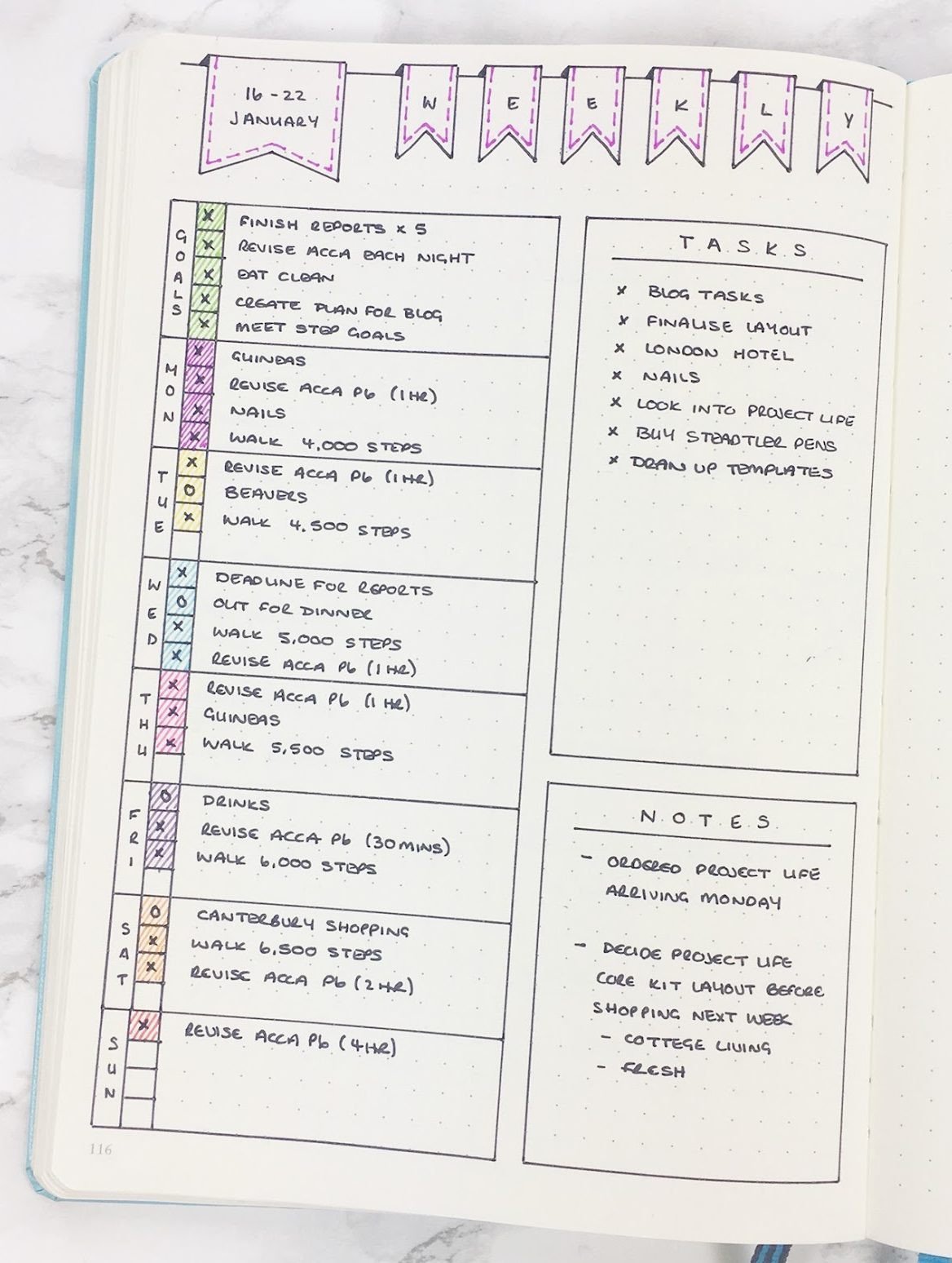 Bullet Journal Layout Templates 15 the Best Weekly Bullet Journal Layouts the