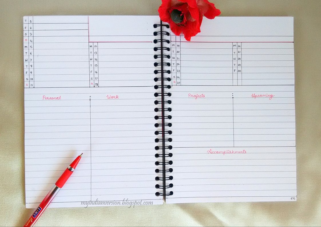 Bullet Journal Layout Templates My Indian Version Bullet Journal – Monthly Layout Ideas