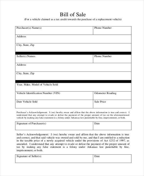 Business Bill Of Sale Sample Business Bill Of Sale forms 7 Free Documents In