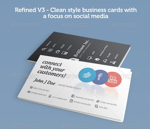 Business Card social Media 56 Visually Stunning Psd Business Card Templates