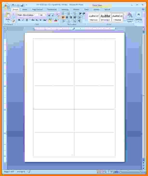 Business Card Template Microsoft Word 8 Blank Business Card Template Word