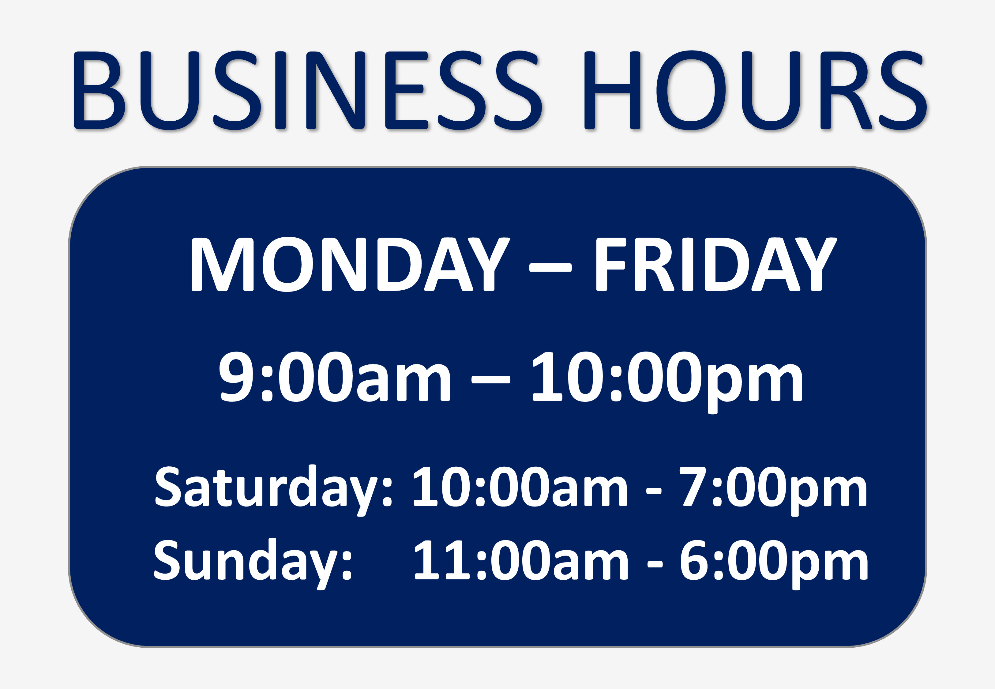 Business Hours Template Microsoft Word Business Hours Sign