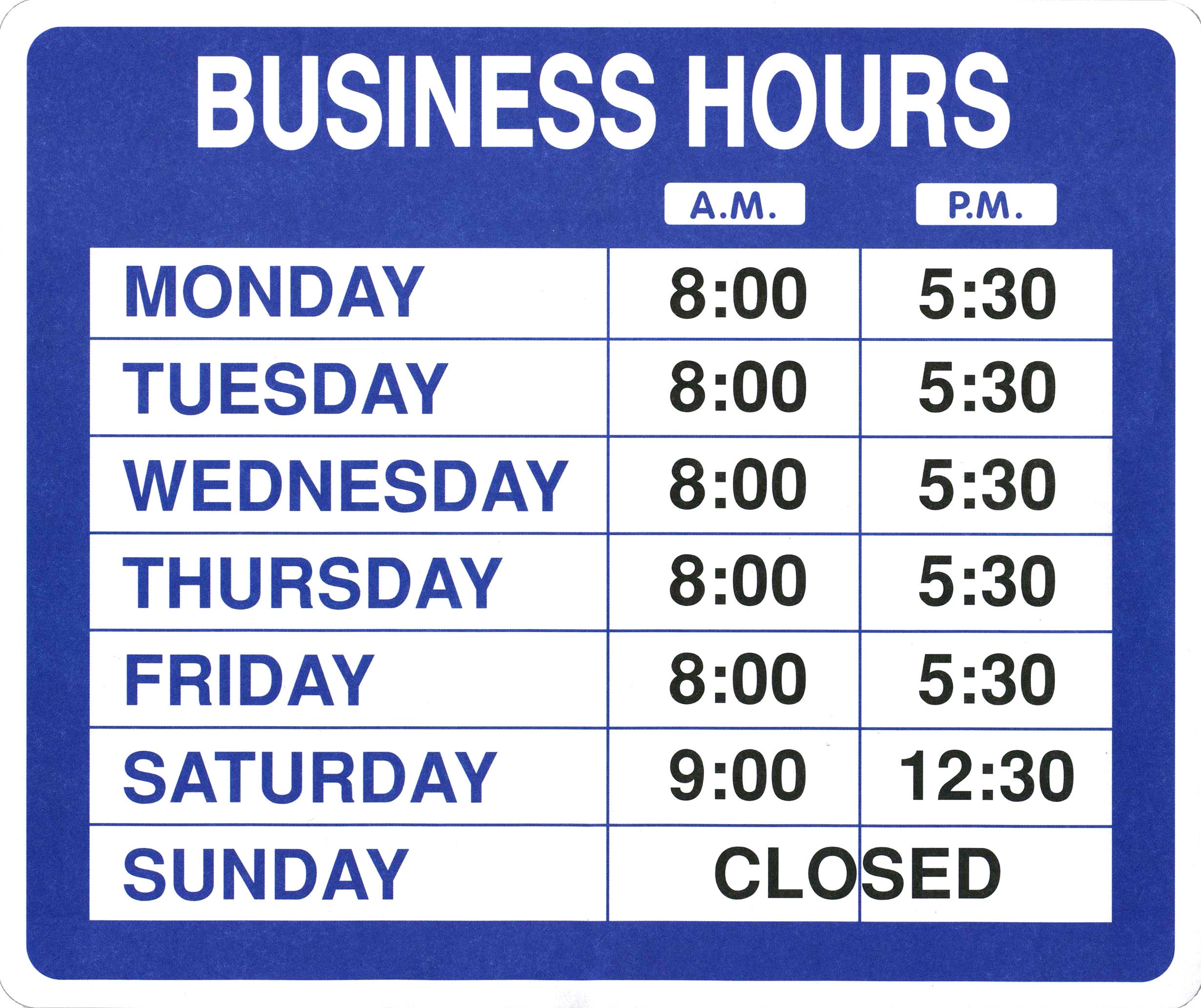 Business Hours Template Microsoft Word Business Hours Template