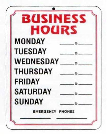 Business Hours Template Microsoft Word Business Hours Template
