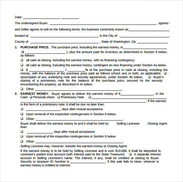 Business Purchase Agreement Template Business Purchase Agreement 7 Documents Download In Pdf