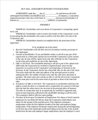 Buy Sell Agreements forms 8 Buy Sell Agreement form Samples Word Pdf