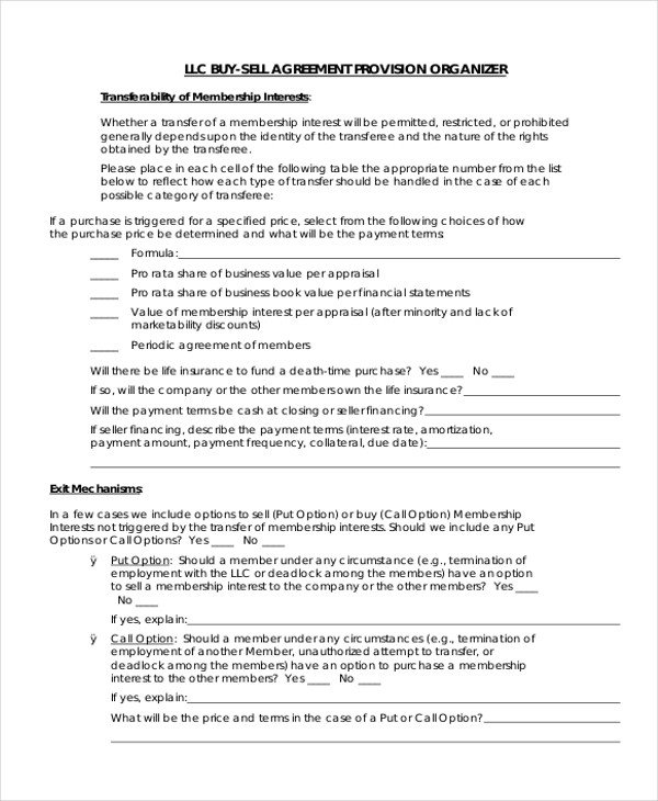 Buy Sell Agreements forms 8 Sample Buy Sell Agreement forms Word Pdf Pages