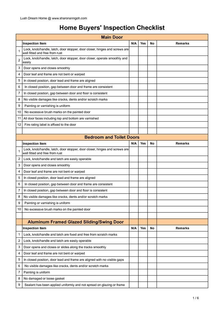 Buying A House Checklist Template Home Inspection Checklist to Do List Template