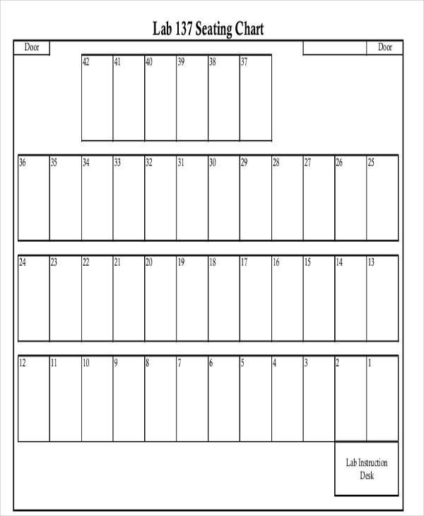 Cafeteria Seating Chart Template 12 Seating Chart Template Free Sample Example format