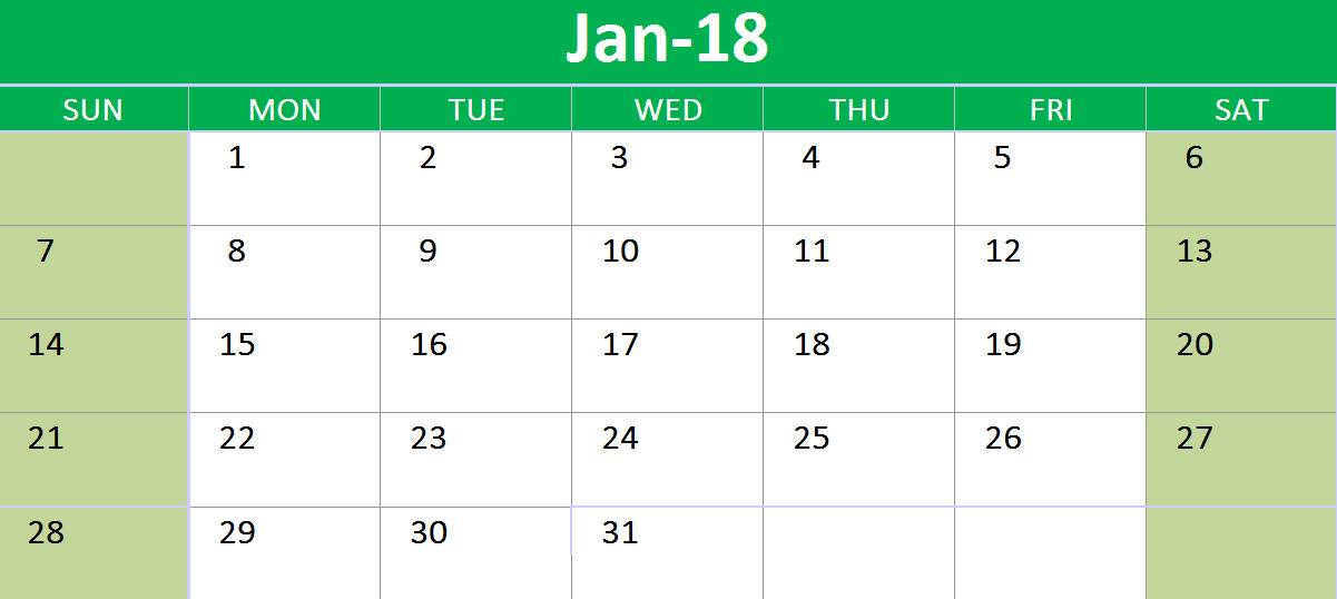 Calendar Template Google Sheets 2018 Calendar Google Sheets Printable Templates