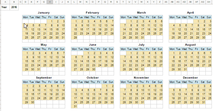 Calendar Template Google Sheets Calendar Template In Google Sheets Monthly and Yearly