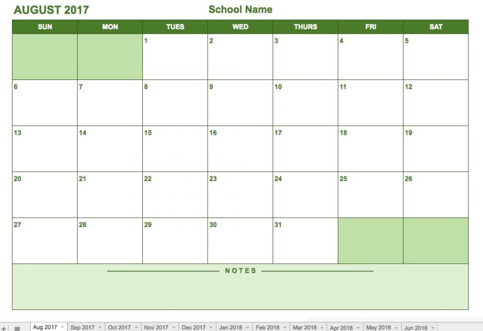 Calendar Template Google Sheets Free Google Calendar Templates