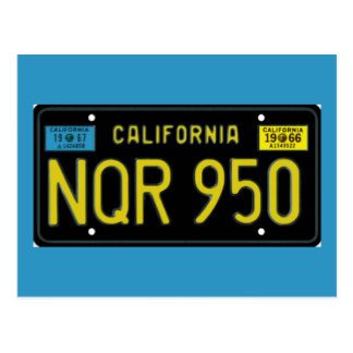 California License Plate Template California Custom License Plate Postcards &amp; Postcard